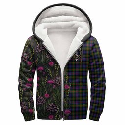 ScotsTee Shop Scottish Fleming Family Crest Tartan Hoodie Scottish Thistle Flower Half Style