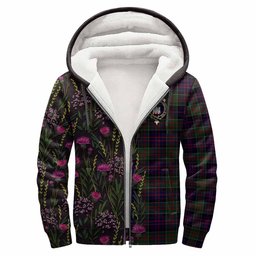 ScotsTee Shop Scottish MacDonald (McDonald) of Clanranald Family Crest Tartan Hoodie Scottish Thistle Flower Half Style