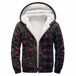 ScotsTee Shop Scottish Nairn Family Crest Tartan Hoodie Scottish Thistle Flower Half Style