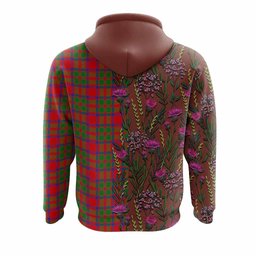 ScotsTee Shop Scottish MacKintosh (McKintosh) Family Crest Tartan Hoodie Scottish Thistle Flower Half Style