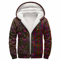 ScotsTee Shop Scottish Gow Family Crest Tartan Hoodie Scottish Thistle Flower Half Style