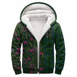 ScotsTee Shop Scottish Henderson Family Crest Tartan Hoodie Scottish Thistle Flower Half Style