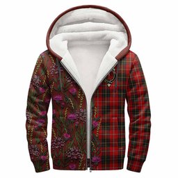 ScotsTee Shop Scottish Orr Family Crest Tartan Hoodie Scottish Thistle Flower Half Style