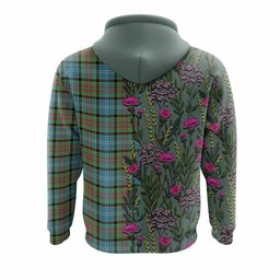 ScotsTee Shop Scottish Paisley Family Crest Tartan Hoodie Scottish Thistle Flower Half Style