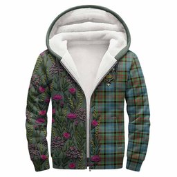 ScotsTee Shop Scottish Paisley Family Crest Tartan Hoodie Scottish Thistle Flower Half Style