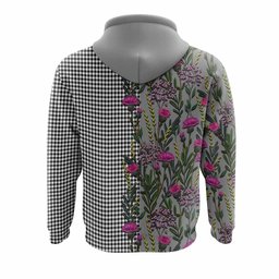 ScotsTee Shop Scottish Shepherd Family Crest Tartan Hoodie Scottish Thistle Flower Half Style