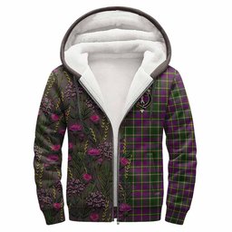 ScotsTee Shop Scottish Taylor (Tailyour) Family Crest Tartan Hoodie Scottish Thistle Flower Half Style