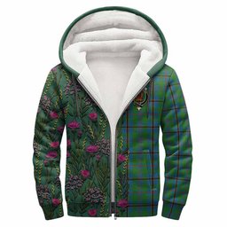 ScotsTee Shop Scottish Snodgrass Family Crest Tartan Hoodie Scottish Thistle Flower Half Style
