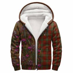 ScotsTee Shop Scottish Scott Family Crest Tartan Hoodie Scottish Thistle Flower Half Style