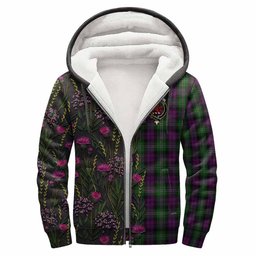 ScotsTee Shop Scottish Wilson Family Crest Tartan Hoodie Scottish Thistle Flower Half Style
