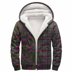 ScotsTee Shop Scottish Spence (Spens) Family Crest Tartan Hoodie Scottish Thistle Flower Half Style