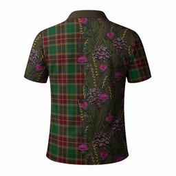 ScotsTee Shop Scottish Baxter Family Crest Tartan Polo Shirt Scottish Thistle Flower Half Style