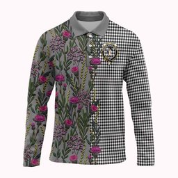 ScotsTee Shop Scottish Shepherd Family Crest Tartan Polo Shirt Scottish Thistle Flower Half Style