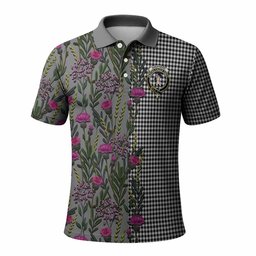 ScotsTee Shop Scottish Shepherd Family Crest Tartan Polo Shirt Scottish Thistle Flower Half Style