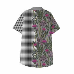ScotsTee Shop Shepherd Family Crest Tartan Kid Hawaiian Shirt Scottish Thistle Flower Pattern Half Style