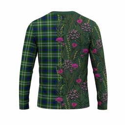 ScotsTee Shop Scottish Blackadder Family Crest Tartan T-shirt Scottish Thistle Flower Half Style