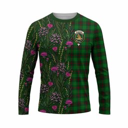 ScotsTee Shop Scottish Beveridge Family Crest Tartan T-shirt Scottish Thistle Flower Half Style