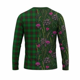 ScotsTee Shop Scottish Beveridge Family Crest Tartan T-shirt Scottish Thistle Flower Half Style