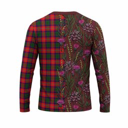 ScotsTee Shop Scottish Charteris Family Crest Tartan T-shirt Scottish Thistle Flower Half Style