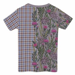 ScotsTee Shop Scottish Boswell Family Crest Tartan T-shirt Scottish Thistle Flower Half Style