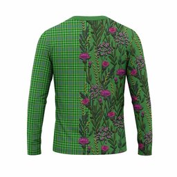 ScotsTee Shop Scottish Currie Family Crest Tartan T-shirt Scottish Thistle Flower Half Style