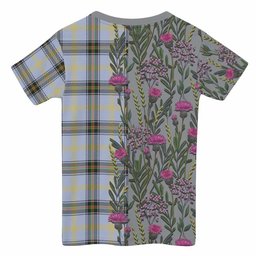 ScotsTee Shop Scottish Bell Family Crest Tartan T-shirt Scottish Thistle Flower Half Style