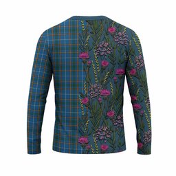 ScotsTee Shop Scottish Bain Family Crest Tartan T-shirt Scottish Thistle Flower Half Style