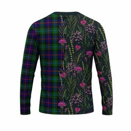 ScotsTee Shop Scottish Calder Family Crest Tartan T-shirt Scottish Thistle Flower Half Style