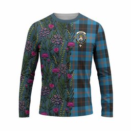 ScotsTee Shop Scottish Garden (Gardyne) Family Crest Tartan T-shirt Scottish Thistle Flower Half Style