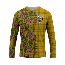 ScotsTee Shop Scottish Houston Family Crest Tartan T-shirt Scottish Thistle Flower Half Style