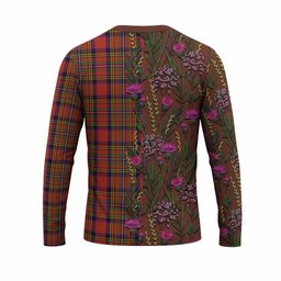 ScotsTee Shop Scottish Hepburn Family Crest Tartan T-shirt Scottish Thistle Flower Half Style