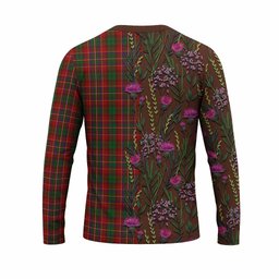 ScotsTee Shop Scottish Innes Family Crest Tartan T-shirt Scottish Thistle Flower Half Style