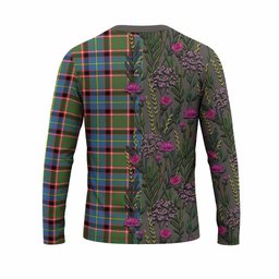 ScotsTee Shop Scottish Norvel Family Crest Tartan T-shirt Scottish Thistle Flower Half Style