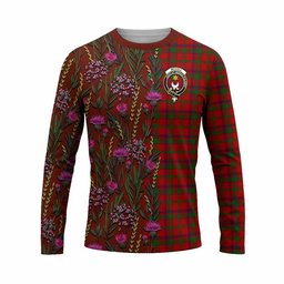 ScotsTee Shop Scottish MacColl (McColl) Family Crest Tartan T-shirt Scottish Thistle Flower Half Style