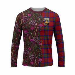 ScotsTee Shop Scottish MacGilvery (McGilvery) Family Crest Tartan T-shirt Scottish Thistle Flower Half Style