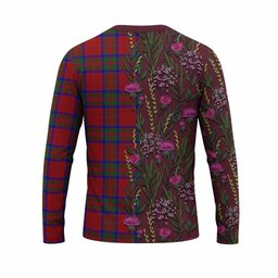 ScotsTee Shop Scottish MacGilvery (McGilvery) Family Crest Tartan T-shirt Scottish Thistle Flower Half Style