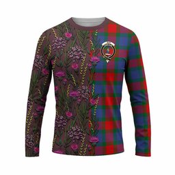 ScotsTee Shop Scottish Mar Family Crest Tartan T-shirt Scottish Thistle Flower Half Style
