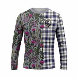 ScotsTee Shop Scottish Hannay Family Crest Tartan T-shirt Scottish Thistle Flower Half Style