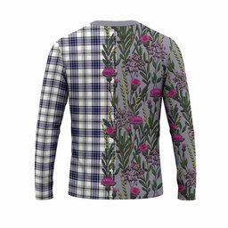 ScotsTee Shop Scottish Hannay Family Crest Tartan T-shirt Scottish Thistle Flower Half Style