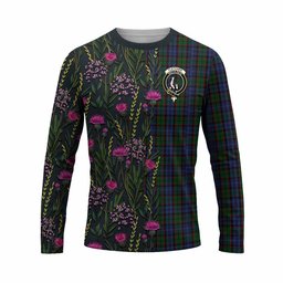 ScotsTee Shop Scottish Fletcher Family Crest Tartan T-shirt Scottish Thistle Flower Half Style