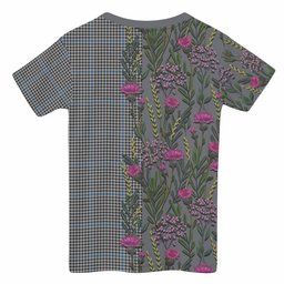 ScotsTee Shop Scottish Gladstone (Gladstanes) Family Crest Tartan T-shirt Scottish Thistle Flower Half Style