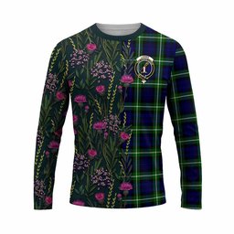 ScotsTee Shop Scottish Lammie Family Crest Tartan T-shirt Scottish Thistle Flower Half Style