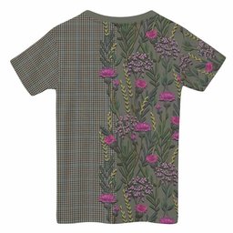 ScotsTee Shop Scottish Haig Family Crest Tartan T-shirt Scottish Thistle Flower Half Style