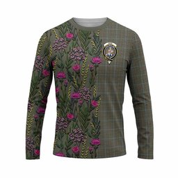 ScotsTee Shop Scottish Haig Family Crest Tartan T-shirt Scottish Thistle Flower Half Style