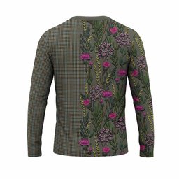 ScotsTee Shop Scottish Haig Family Crest Tartan T-shirt Scottish Thistle Flower Half Style