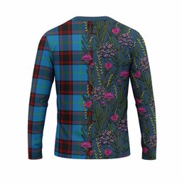 ScotsTee Shop Scottish Wedderburn Family Crest Tartan T-shirt Scottish Thistle Flower Half Style