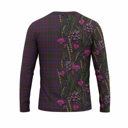 ScotsTee Shop Scottish Cumming Family Crest Tartan T-shirt Scottish Thistle Flower Half Style