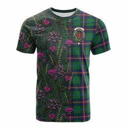 ScotsTee Shop Scottish Young Family Crest Tartan T-shirt Scottish Thistle Flower Half Style