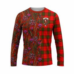 ScotsTee Shop Scottish Adair Family Crest Tartan T-shirt Scottish Thistle Flower Half Style