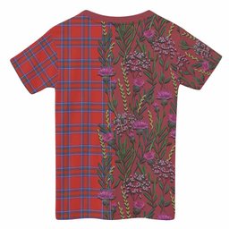 ScotsTee Shop Scottish Rait Family Crest Tartan T-shirt Scottish Thistle Flower Half Style